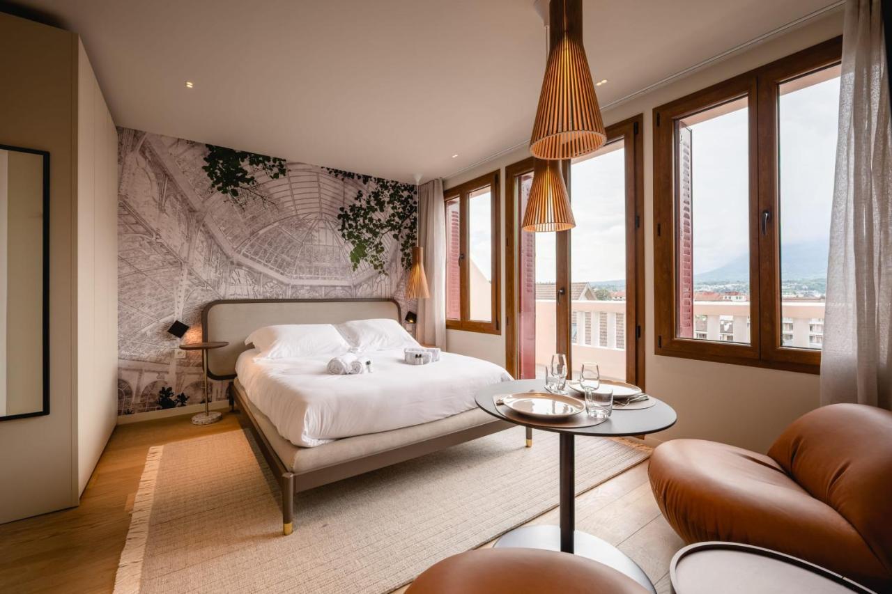 Le Nid Du Favre I - Charming Studio With Stunning Lake View Annecy Exteriör bild