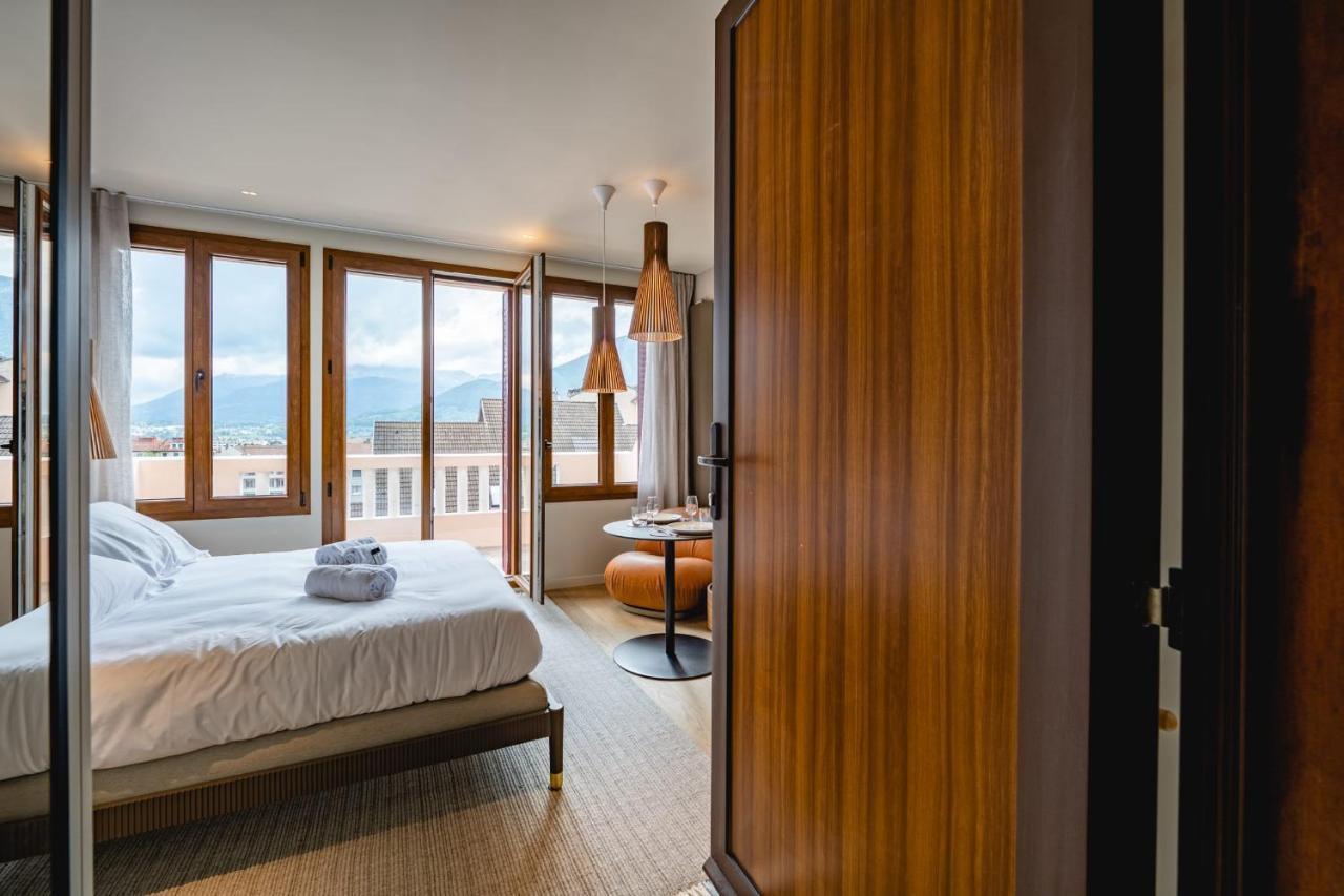 Le Nid Du Favre I - Charming Studio With Stunning Lake View Annecy Exteriör bild