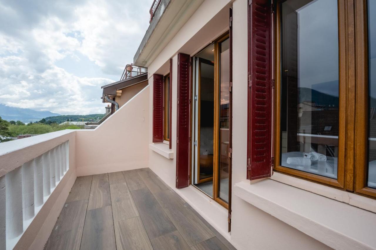 Le Nid Du Favre I - Charming Studio With Stunning Lake View Annecy Exteriör bild